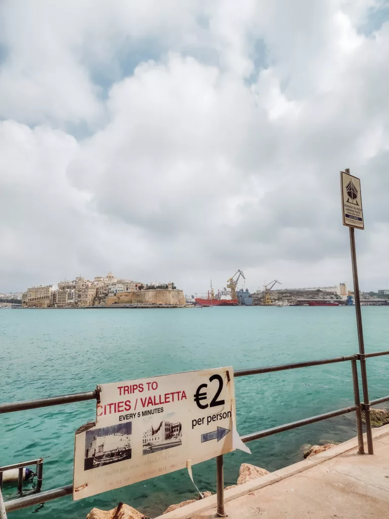 The local boats and tours between Valletta and Birgu,
Malta
