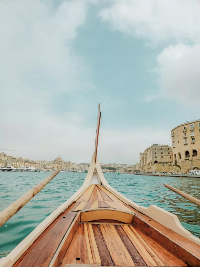 The local boats and tours between Valletta and Birgu, Malta