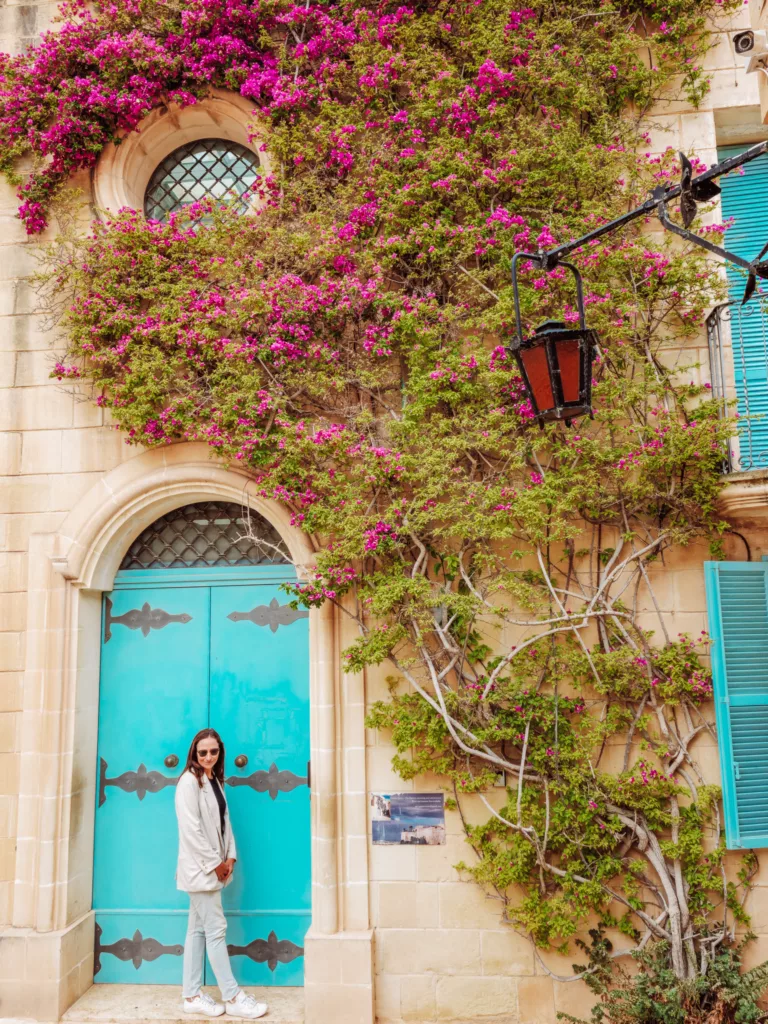 Blue door in Mdina Malta