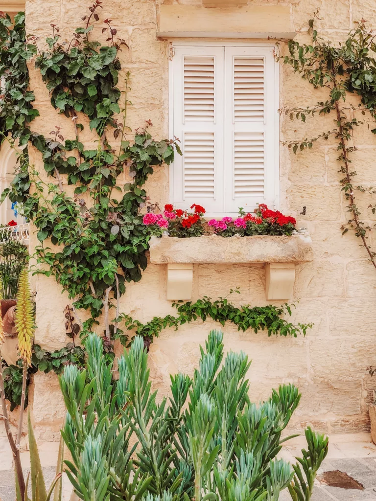 Beautiful streets in Rabat, Mdina, Malta