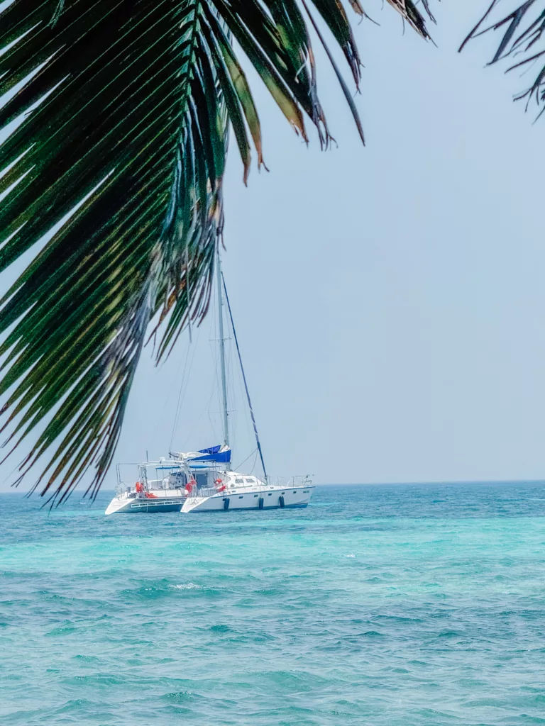 the double helix boat with Ragga Sailing Adventures, a must do in Belize