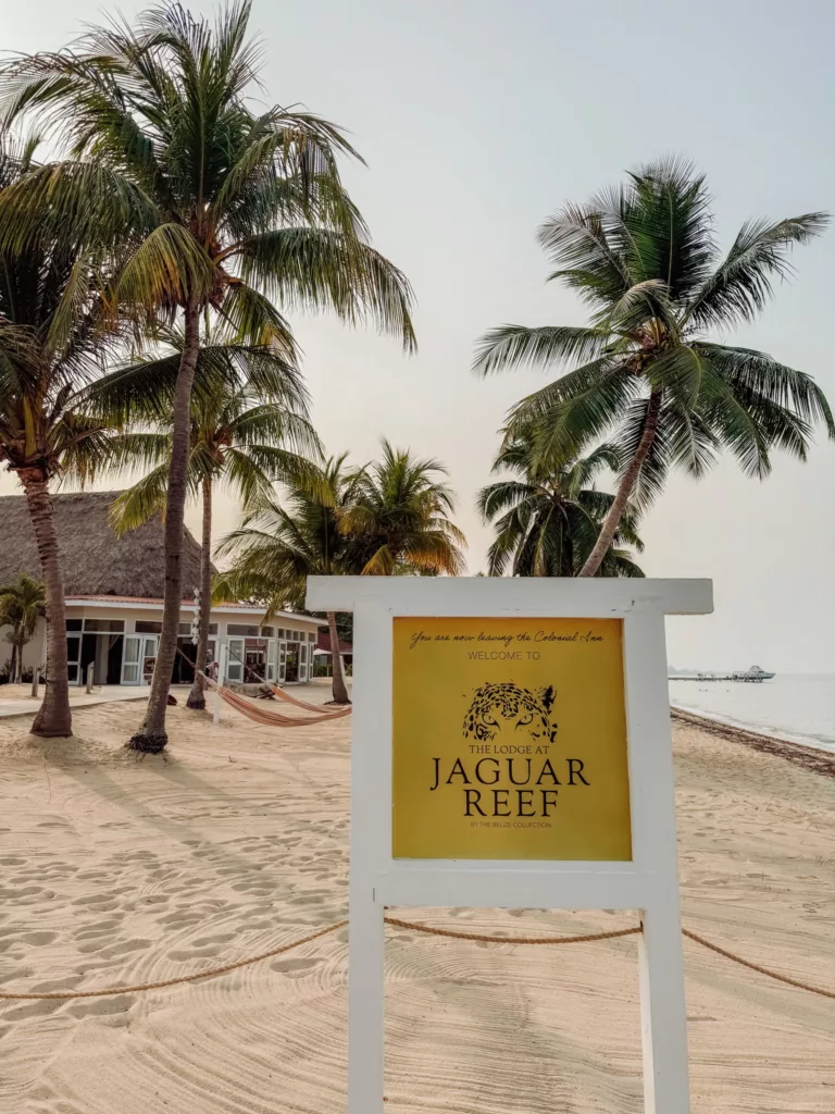 The beachfront at the Lodge at Jaguar Reef, Belize